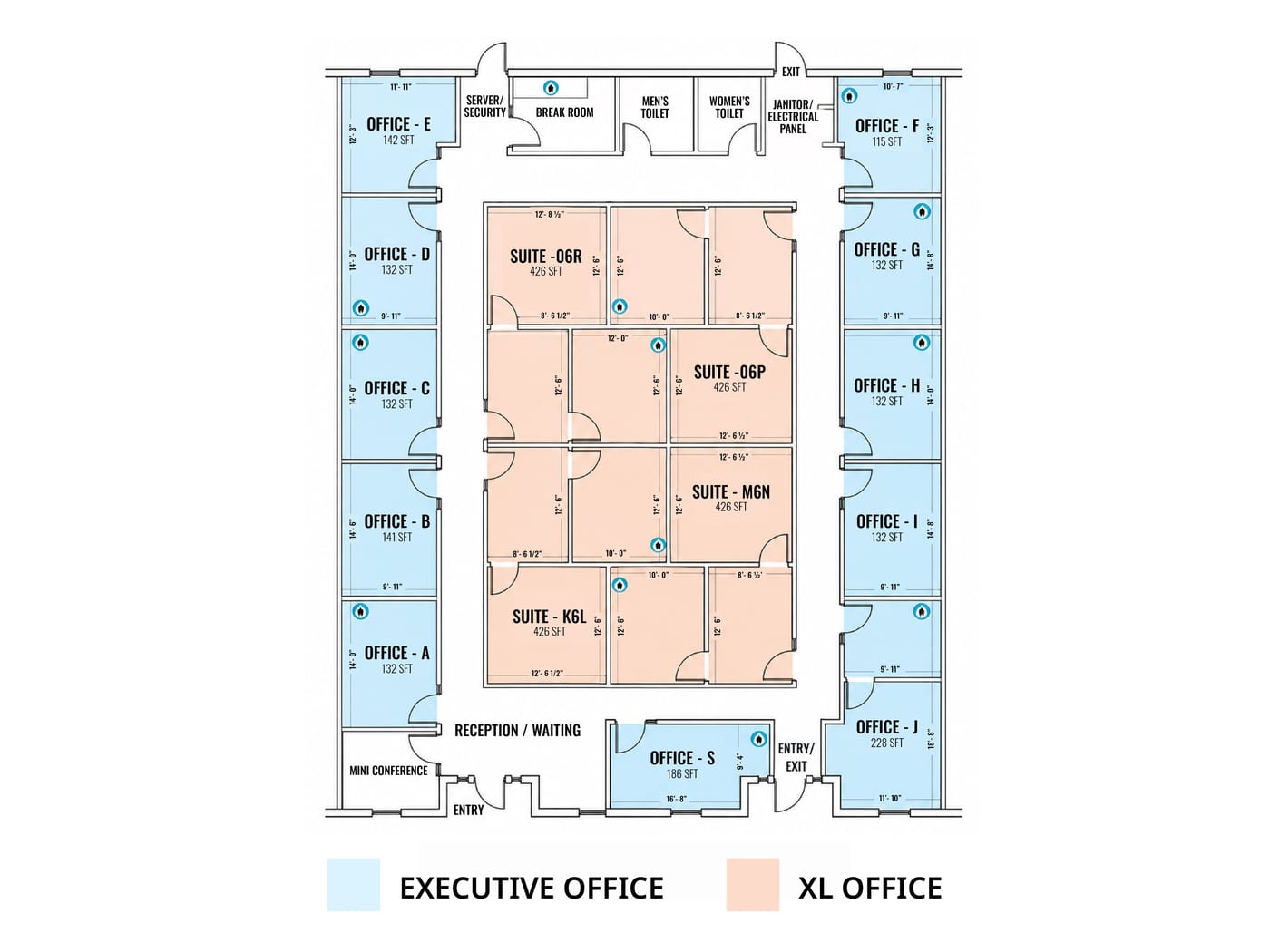 Suite 204 & 208 Aubrey floor plan