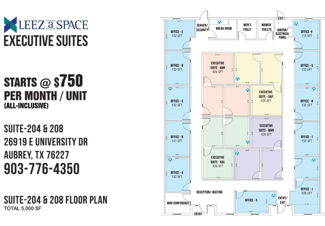 Executive Suites Available For Lease