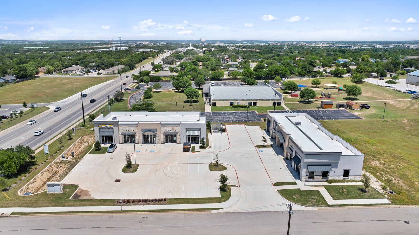 Cedar Park Leez A Space aerial drone view Cedar Park Leez A Space aerial drone view