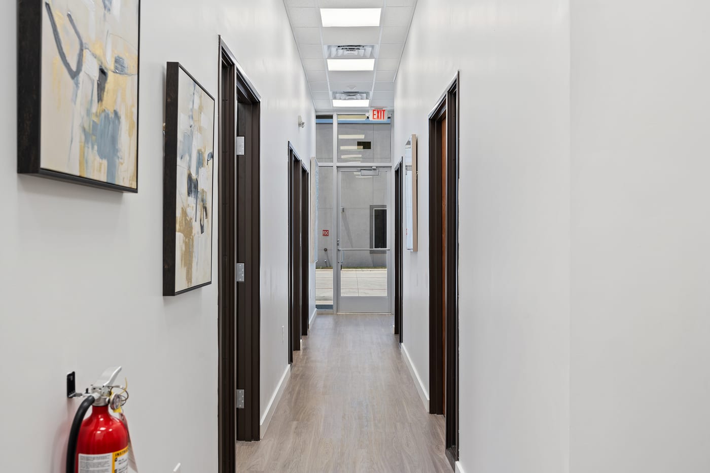 Cedar Park private office hallway Cedar Park private office hallway